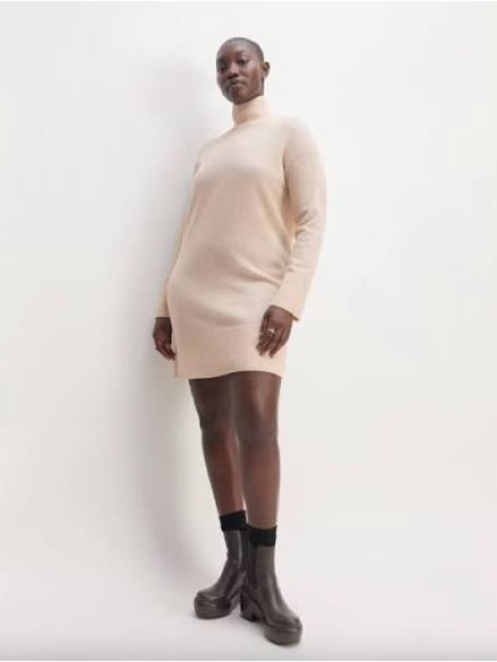 EVERLANE Cozy Stretch Turtleneck Sweater Dress